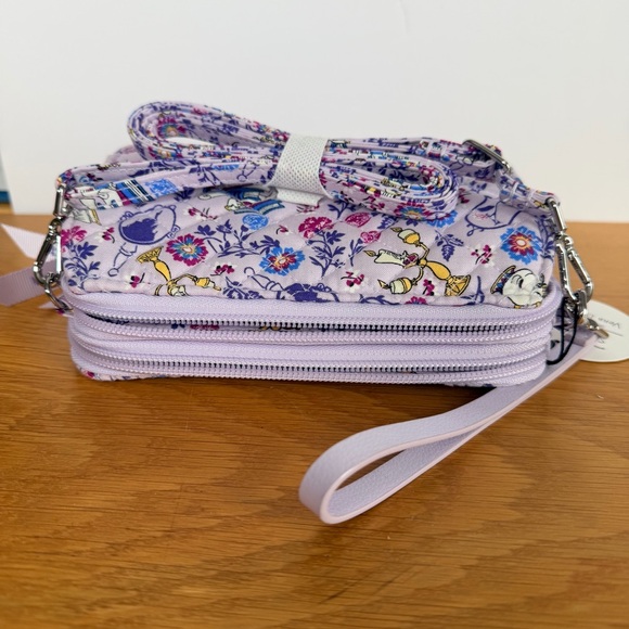 Disney x Vera Bradley Belle Floral RFID Wristlet Wallet Purple NWT - Picture 11 of 13